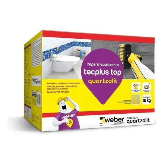 Tecplus Top 18 Kg- Weber Quartzolit Cor Cinza