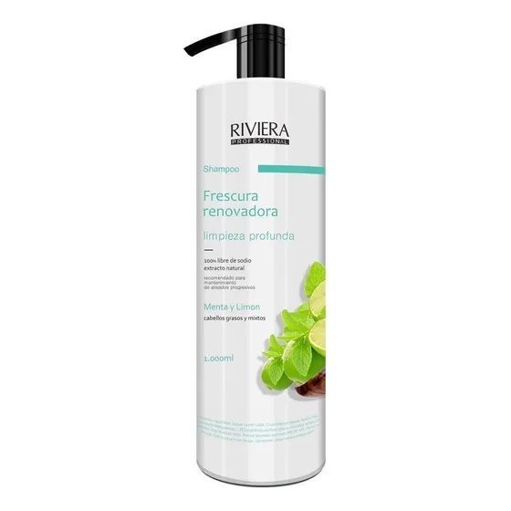 Shampoo Riviera Menta Y Limón Para Cabello Graso 1L