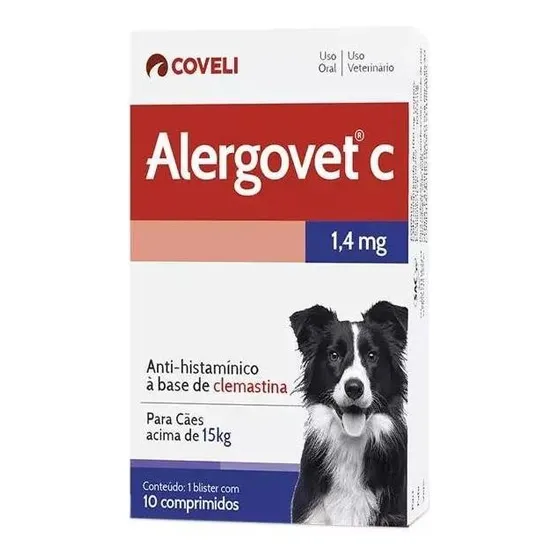 Anti-histamínico Alergovet Cães E Gatos Coveli - 1,4mg