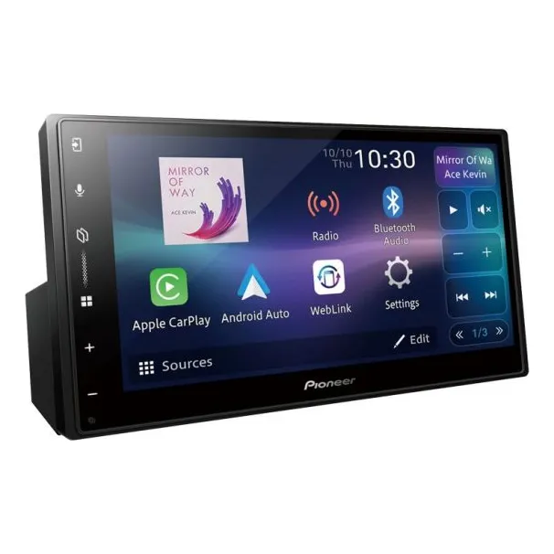 Radio Carro Pioneer Carplay Android Auto Weblink Dmh-a5650bt Color Negro
