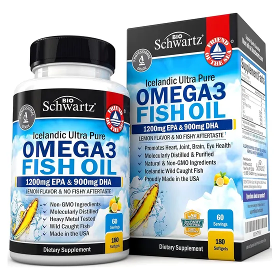 Suplemento De Aceite De Pescado Omega 3, 180 Capsulas