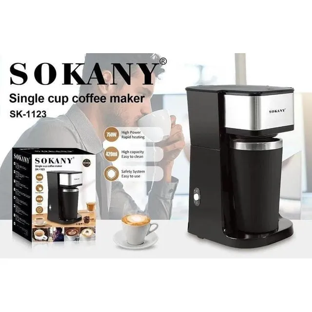 Cafetera Personal Sokany Incluye Vaso Termico