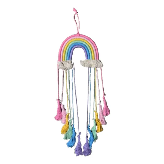 Porta Moños Arcoiris Macrame, Organizador De Moños