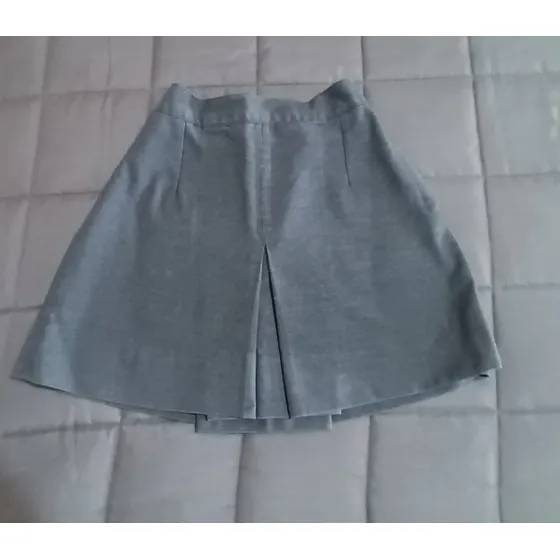 Pollera Escolar Cci Centro Cultural Italiano Talle 12 Gris