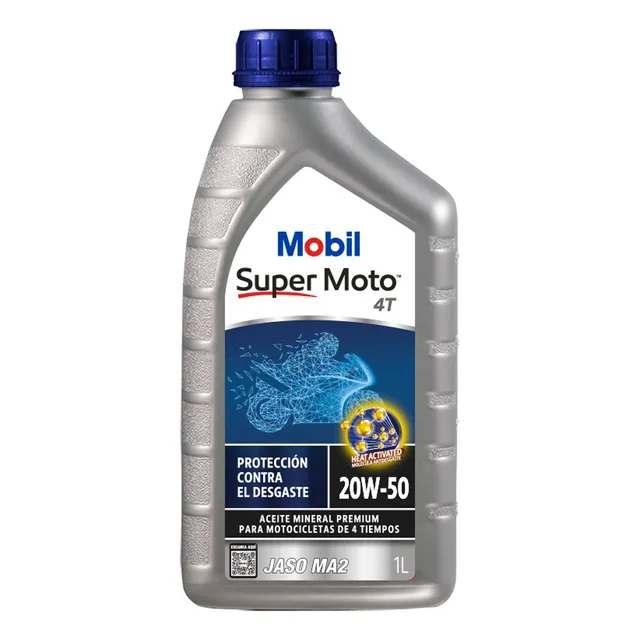 Aceite Mobil Super Moto 4t 20w-50, 1 Lt Mineral Premium