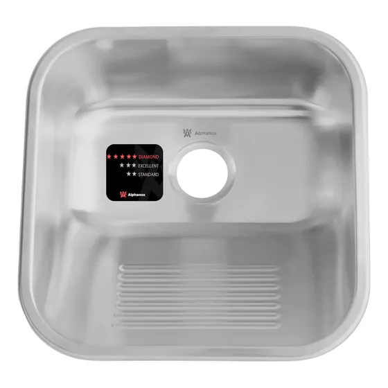 Tanque Inox 40x40 304 Escovado Sobrepor E Embutir Alphanox