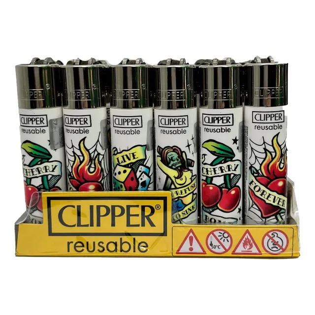Caja 24 unidades Encendedor Clipper Grande Varios Modelos