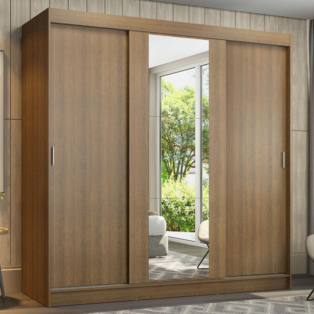 Guarda-roupa Casal Madesa Reno 3 Portas Correr Com Espelho R Cor Rustic Guarda-roupa Casal Madesa Reno 3 Portas Correr Com Espelho R Cor Rustic