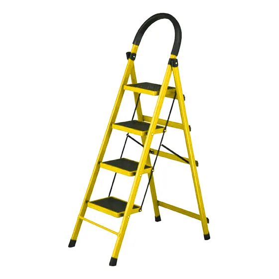Escalera Plegable Domestica 4 Tramos Amarillo Aladino 
