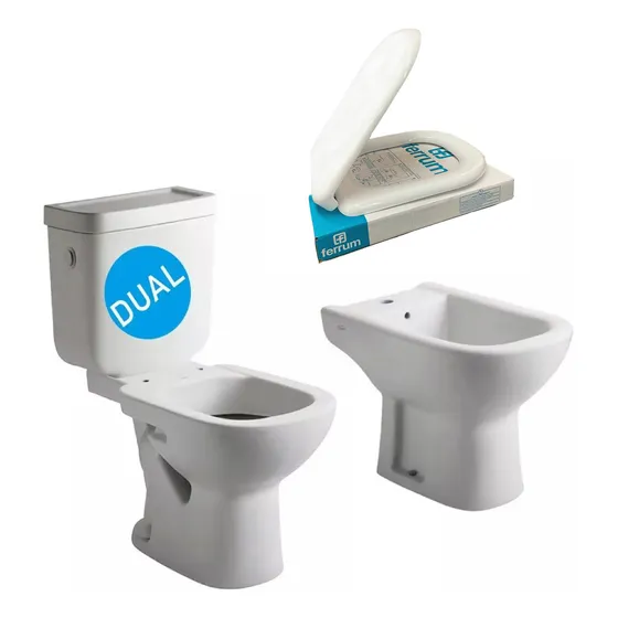 Inodoro Ferrum Deposito Bidet Tapa Bari Cierre Suave