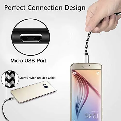 Micro Usb 3 Extralargo Nailon Trenzado Velocidad Duradero Mc