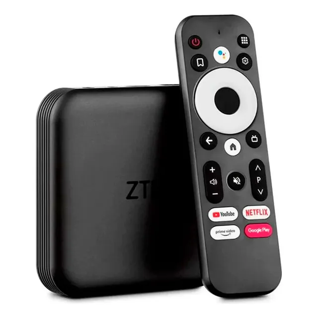 Tv Box Androidtv 2gb+8gb 4k Ultrahd Zte Zxv10 B866v2k Color Negro Tipo de control remoto De voz