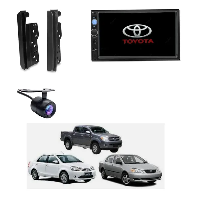 Central Multimídia Corolla / Hilux 2 Din2005 2006 2007 2008 
