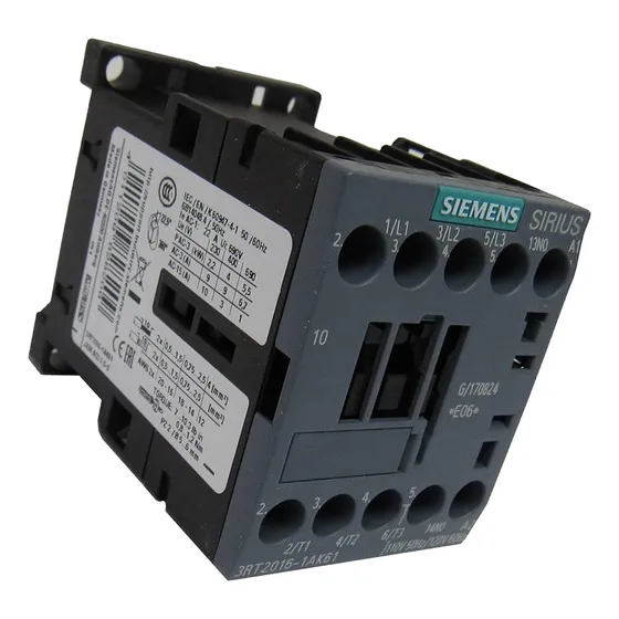 Contactor 9amp Bobina 120vac S00 C-1na Siemens 3rt2016-1ak61