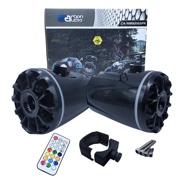 Par Bocina Marina Wake De 6.5 Carbon Audio Color Negro Negro
