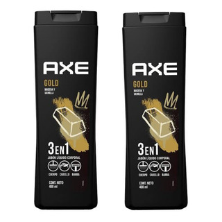 2 JabĂłn LĂquido Corporal Axe Gold 3 En 1, 400ml 2 JabĂłn LĂquido Corporal Axe Gold 3 En 1, 400ml