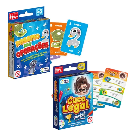 Jogo De Cartas Infantil Perguntas Pocket - Pais & Filhos