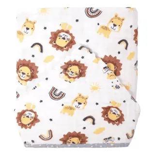Toalha Banho Bublim Baby 100% Algodão 70x70cm Com Capuz Estampa Anim