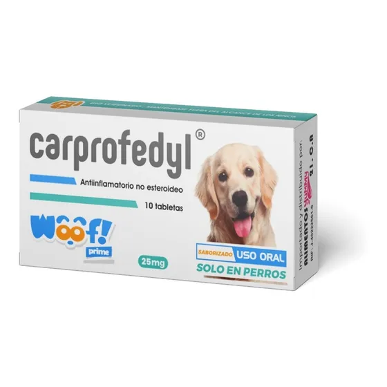 Carprofedyl 25 Mg Analgesico Perros Carprofeno Woof Prime