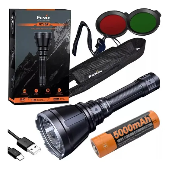 Linterna Tactica Fenix Ht18 1500 Lumens Kit Colores 925mts