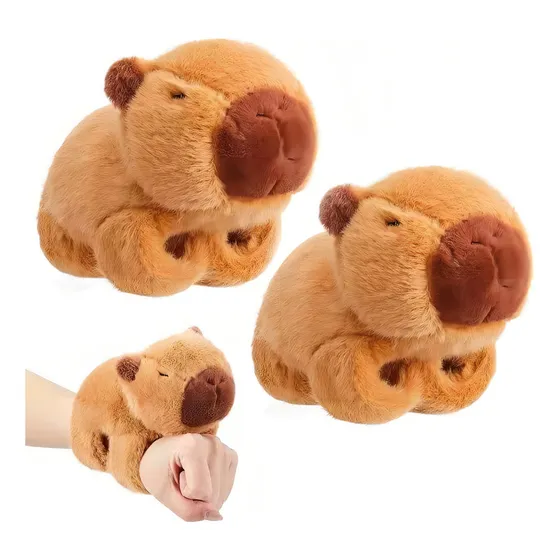 Capibara Peluche Brazalete Musical Canción Capybara Kawaii Color Marrón