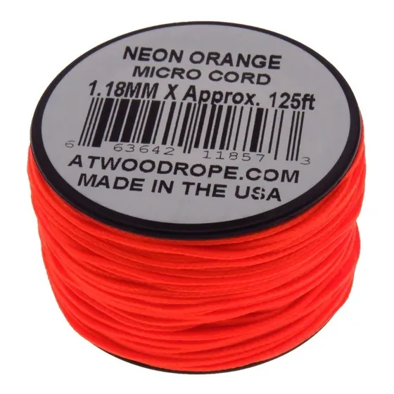 Rg1283 Rollo Parachute Cord Paracord Micro Cord Naranja Neon