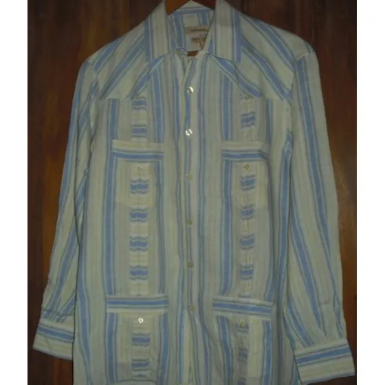 Guayabera De Hombre Arcadio Diaz  100% Lino Talla S