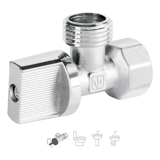 Llave Angular Compacta 1/4 De Vuelta, Sin Contratuerca