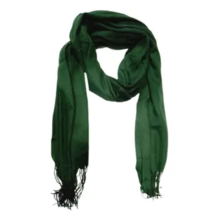 Espectacular Chal Bufanda Pashmina Unicolor Verde Oscuro Espectacular Chal Bufanda Pashmina Unicolor Verde Oscuro