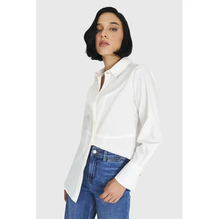 Camisa Básica Algodón Blanco Nicopoly