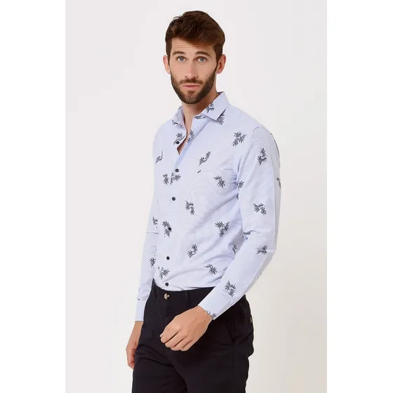 Camisa Hombre Daniel Hechter Algodón Floreada Modern Fit