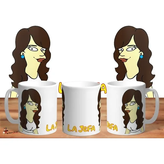 Taza De Ceramica Cristina Kirchner La Jefa Simpsons