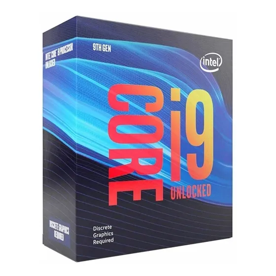 Processador gamer Intel Core i9-9900KF BX80684I99900KF de 8 núcleos e 5GHz de frequência com gráfica integrada