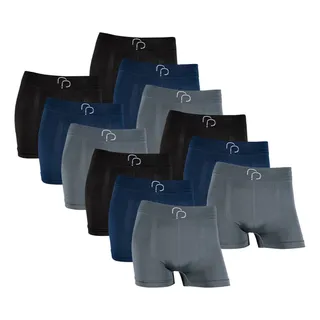 Kit Com 12 Cuecas Boxer Masculina Adulto Basica Sem Costura Kit Com 12 Cuecas Boxer Masculina Adulto Basica Sem Costura
