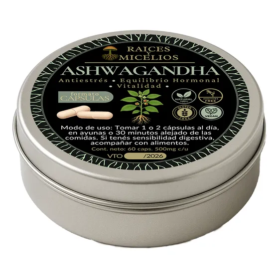 Ashwagandha Extracto Puro 60 Caps 500mg - Estres Y Energia