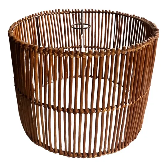 Pantalla Mimbre Varilla 44 X 38cm Lampara Rustica Decorativa