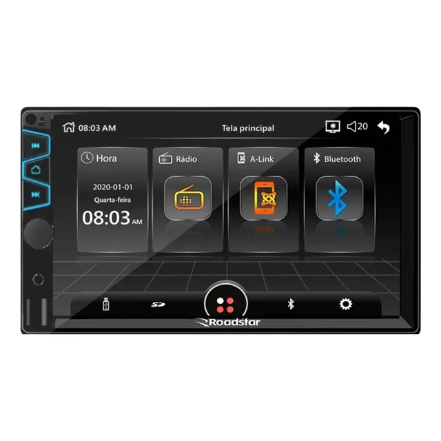 Central Multimidia Dvd Automotivo Som 7 Polegadas 2 Din 2din