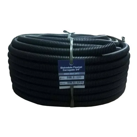 Conduíte Corrugado Dinoplast 19mm Preto Pp Rolo 50m