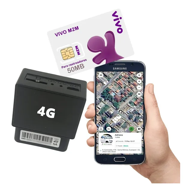 Rastreador Tomada Obd2 Fácil Instalação + Chip + Aplicativo