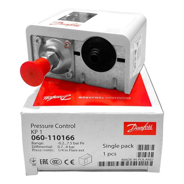Presostato Danfoss Kp1 Rango -0,2 A 7,5 Bar Rep. Automática