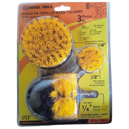 Juego De Cepillos Para Taladro 3 Piezas 