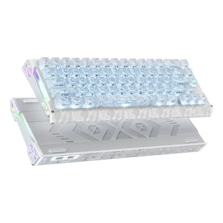 Teclado Gamer Attack Shark R68he Magnético Rgb Iceninja Inglés Us