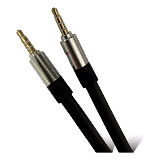 Cabo P2xp2 Ouro 3m Black -conexão P3 3.5mm E Áudio Impecável