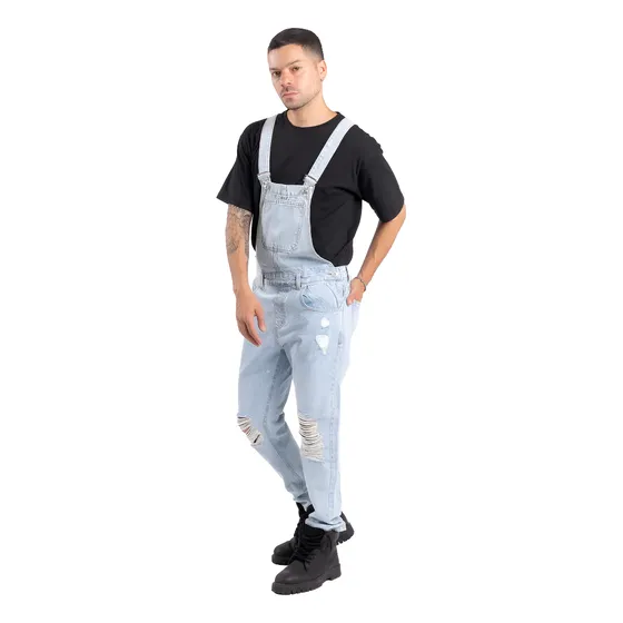 Jardinero De Jeans Hombre  Con Roturas