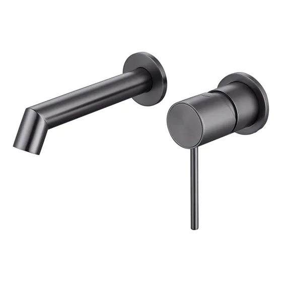 Grifo Lavabo Baño Laton Mezclador Agua Fria Caliente Montado