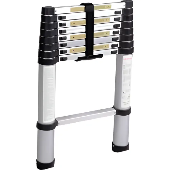 Escalera Telescopica Acero Inox Extensible 9 Escalones 2,6mt