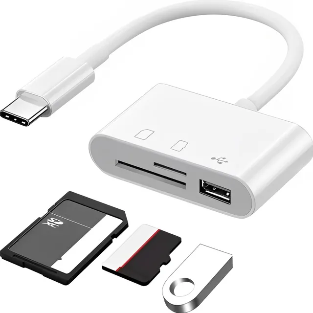Adaptador Cartão Sd Tf Otg Para iPhone 15 16 Macbook Usb-c