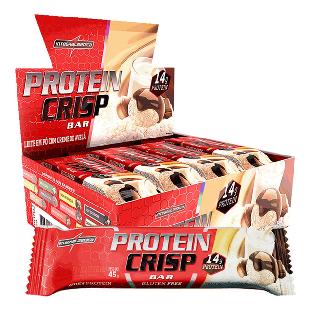 Protein Crisp Bar Leite Ninho Com Creme De Avelã 12 Und Integralmédica Protein Crisp Bar Leite Ninho Com Creme De Avelã 12 Und Integralmédica