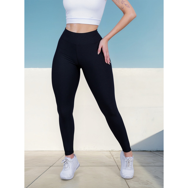 Calça Legging Feminina Preta Grossa Dia A Dia Valor De Ataca Calça Legging Feminina Preta Grossa Dia A Dia Valor De Ataca