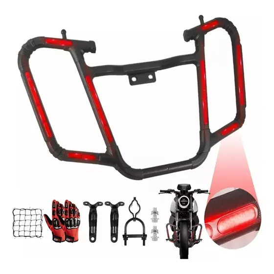 Universal Defensas Protector Para Motor De Acero + Guantes